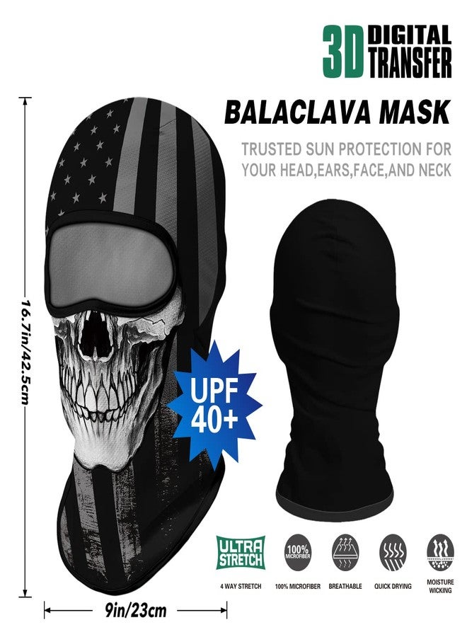 M-YOUNG Skull Face Mask, Balaclava, Neck Gaiter, UV Sun Protection,Motorcycle Ski Scarf Fishing for Men (SI) - Image 4